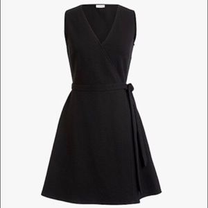 DONATED ** NWT J. Crew Ponte Wrap Dress - Black - XXS